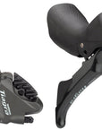 Pinza de palanca de freno hidráulico/cambio mecánico Shimano Tiagra ST-4720/BR-4770 (trasera, montaje plano, pastillas de resina con aletas, color negro)