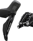 Maneta de cambio/freno Shimano 105 ST-R7170-RE Di2 BR-R7170 Pinza de freno de disco hidráulico - Trasera 12 velocidades Montaje plano NEGRO