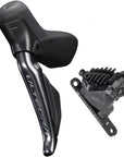 Maneta de cambio/freno Shimano Ultegra ST-R8170E Di2, pinza de freno de disco hidráulico BR-R8170 (izquierda/delantera, 2 unidades, montaje plano, negro)