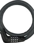 Candado de cable en espiral con combinación ABUS Tresorflex 6615 de 120 cm x 15 mm con soporte negro