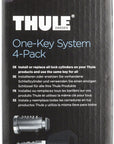 Sistema de bloqueo de una sola llave Thule 450400 (paquete de 4)
