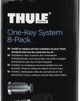 Sistema de bloqueo de una sola llave Thule 450800 (paquete de 8)