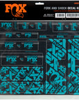 Kit de calcomanías para horquilla y amortiguador FOX - Turquesa