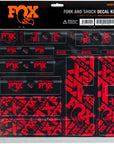 Kit de calcomanías para horquilla y amortiguador FOX - Rojo