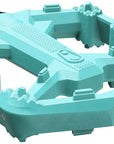 Pedales Crankbrothers Stamp 0 - Plataforma de aluminio de 9/16", color turquesa, tamaño pequeño