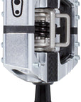 Pedales Crankbrothers Mallet E LS - Plataforma de doble clip de aluminio de 9/16" con acabado plateado pulido