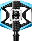Pedales Crankbrothers Double Shot 2 - Plataforma de un solo lado sin clip, aluminio, 9/16", azul/negro