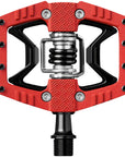 Crankbrothers Double Shot 3 Pedals - Single Side Clipless Platform Aluminum 9/16" Red/BLK