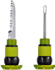 Kit de reparación de neumáticos Muc-Off Stealth Tubeless con tapones antipinchazos (montaje en el extremo del manillar, verde, par)