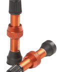 Stans Alloy Valve Stems - 35mm Pair Orange
