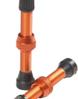 Stans Alloy Valve Stems - 44mm Pair Orange