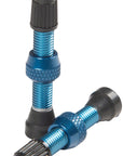 Stans Alloy Valve Stems - 35mm Pair Blue