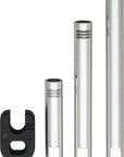 Extensor de válvula Presta Problem Solvers: núcleo extraíble de 30 mm, color plateado