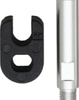 Extensor de válvula Presta Problem Solvers: núcleo extraíble de 30 mm, color plateado
