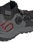Zapatillas de ciclismo Five Ten Trailcross Pro Mountain sin clip para mujer, gris/negro/rojo, talla 9.5