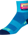Calcetines clásicos de cinta mixta SockGuy - 7,6 cm, azul/rosa, talla L/XL