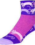 Calcetines clásicos SockGuy Pounce - Morados, 7,6 cm, talla pequeña/mediana