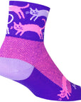 Calcetines clásicos SockGuy Pounce - Morados, 7,6 cm, talla pequeña/mediana