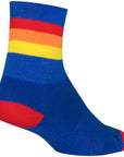 SockGuy Classic Vintage Socks - 4" Blue/Red/Orange/Yellow Small/Medium
