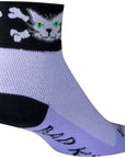 SockGuy Classic Bad Kitty Socks - 2" Purple Womens Small/Medium