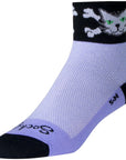 SockGuy Classic Bad Kitty Socks - 2" Purple Womens Small/Medium