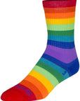 Calcetines fabulosos SockGuy Crew - Arcoíris de 15 cm, talla grande/extra grande