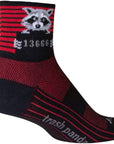 Calcetines clásicos reventados SockGuy - Rayas negras/rojas de 7,6 cm (talla grande/extra grande)