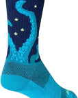 Calcetines SockGuy Crew Kraken - 15 cm, azul, talla pequeña/mediana
