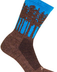 Calcetines de lana Treeline de SockGuy - Marrón/Azul, 15 cm, talla L/XL