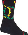 SockGuy Connected Crew Socks - 6" Black/Multi Large/X-Large