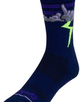Calcetines deportivos Thunder de SockGuy - 15 cm (azul marino, morado y verde) talla L/XL