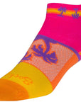 Calcetines bajos clásicos tropicales SockGuy - 2,5 cm, rosa/amarillo/naranja, para mujer, talla pequeña/mediana