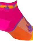 Calcetines bajos clásicos tropicales SockGuy - 2,5 cm, rosa/amarillo/naranja, para mujer, talla pequeña/mediana
