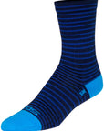 SockGuy Navy Stripes SGX Socks - 6" Navy Large/X-Large