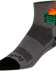 Calcetines clásicos SockGuy 2020 - 7,6 cm, gris/negro, talla grande/extra grande