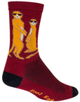 SockGuy Crew Kool Kats Socks - 6" Burgundy Large/X-Large
