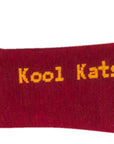 SockGuy Crew Kool Kats Socks - 6" Burgundy Small/Medium