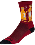SockGuy Crew Kool Kats Socks - 6" Burgundy Large/X-Large