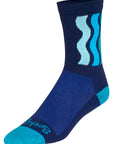 Calcetines ondulados SockGuy Crew - 15 cm, azul, talla pequeña/mediana