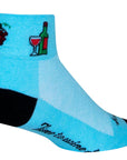 SockGuy Classic Wine Down Socks - 2" Blue Small/Medium