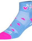 SockGuy Classic Wheel Luv Socks - 2" Blue Small/Medium