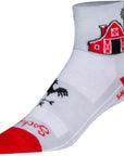 SockGuy Classic Barn Socks - 3" White Small/Medium