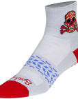 Calcetines clásicos de calavera roja SockGuy - 7,6 cm (grande/extragrande)