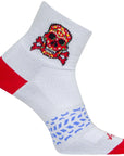 Calcetines clásicos de calavera roja SockGuy - 7,6 cm (grande/extragrande)