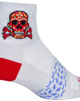 Calcetines clásicos de calavera roja SockGuy - 7,6 cm (grande/extragrande)