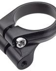Abrazadera de tija de sillín Problem Solvers de 34,9 mm, atornillable, color negro, con soportes para portabultos