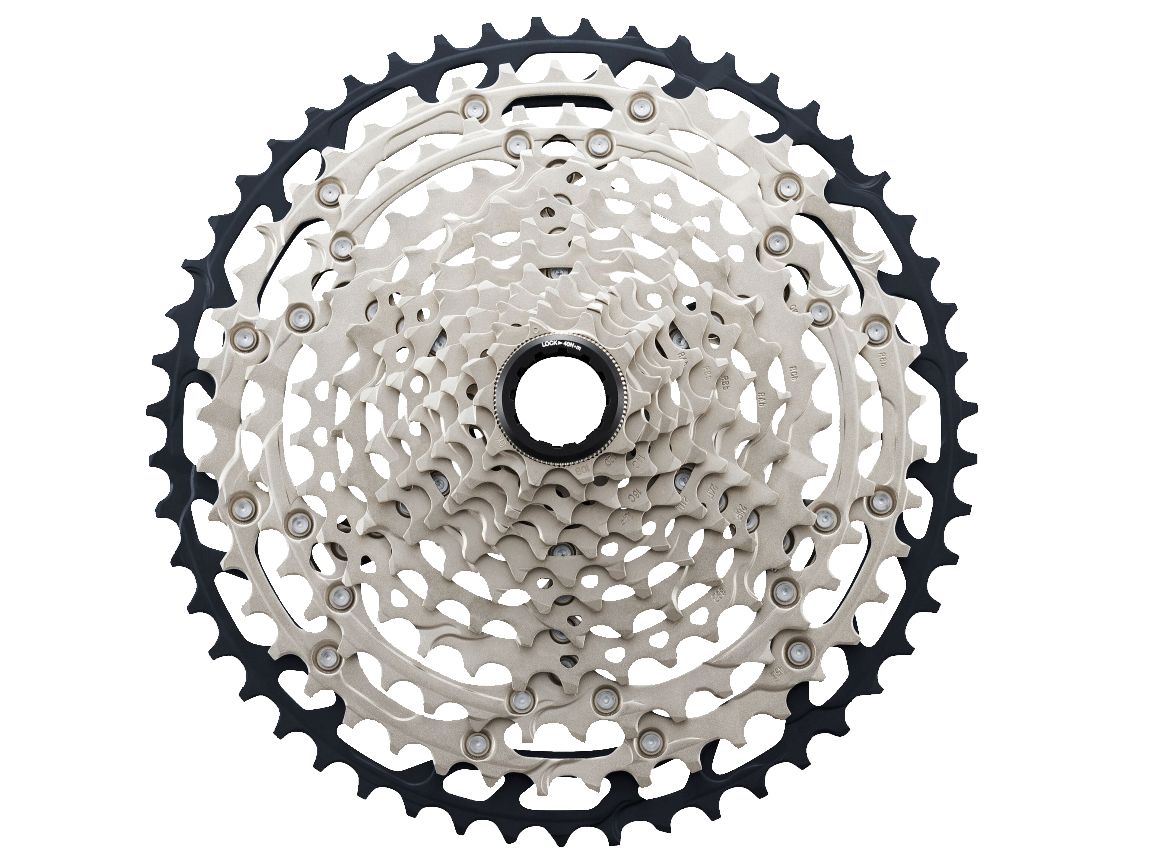 Cassette Shimano SLX CS-M7100 de 12 velocidades, 10-51 dientes, microestriado, plateado/negro