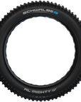 Neumático Schwalbe Al Mighty - 26 x 4.8" Tubeless Plegable BLK Evolution Line Addix Speed Grip Super Ground E-25 con clavos