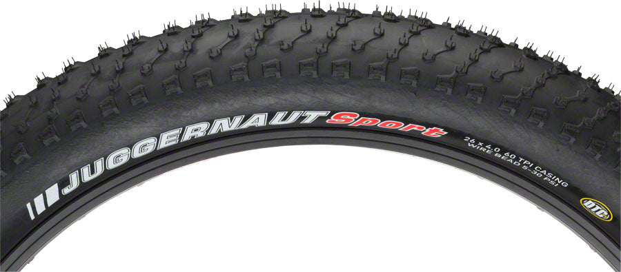 Kenda Juggernaut Tire - 26 x 4. Clincher Wire Black 60tpi