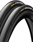 Continental Attack/Force Comp Tire Combo - 700 x 24/22 Tubular Folding BLK BLKChili Vectran Breaker Pair